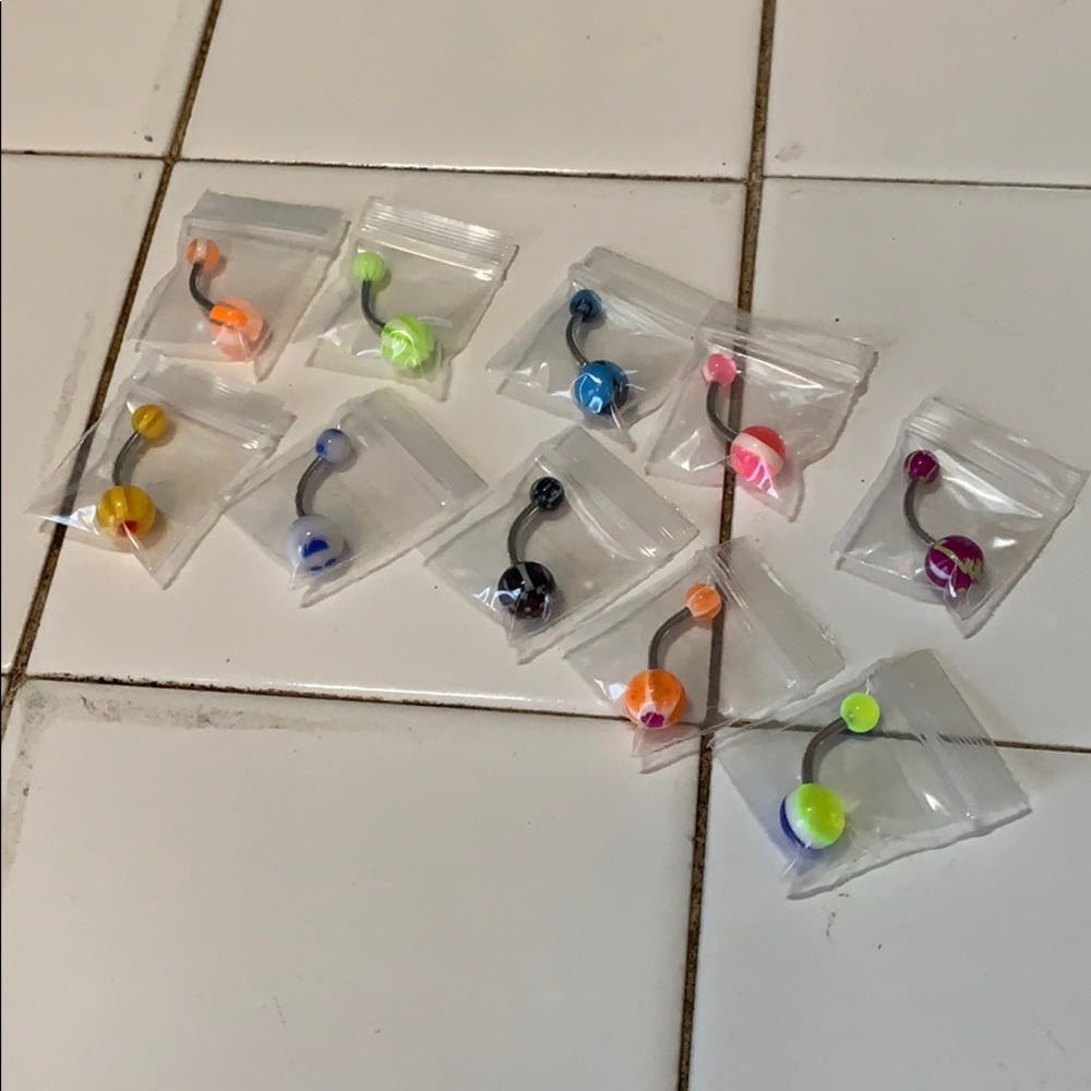 New in package belly button ring set